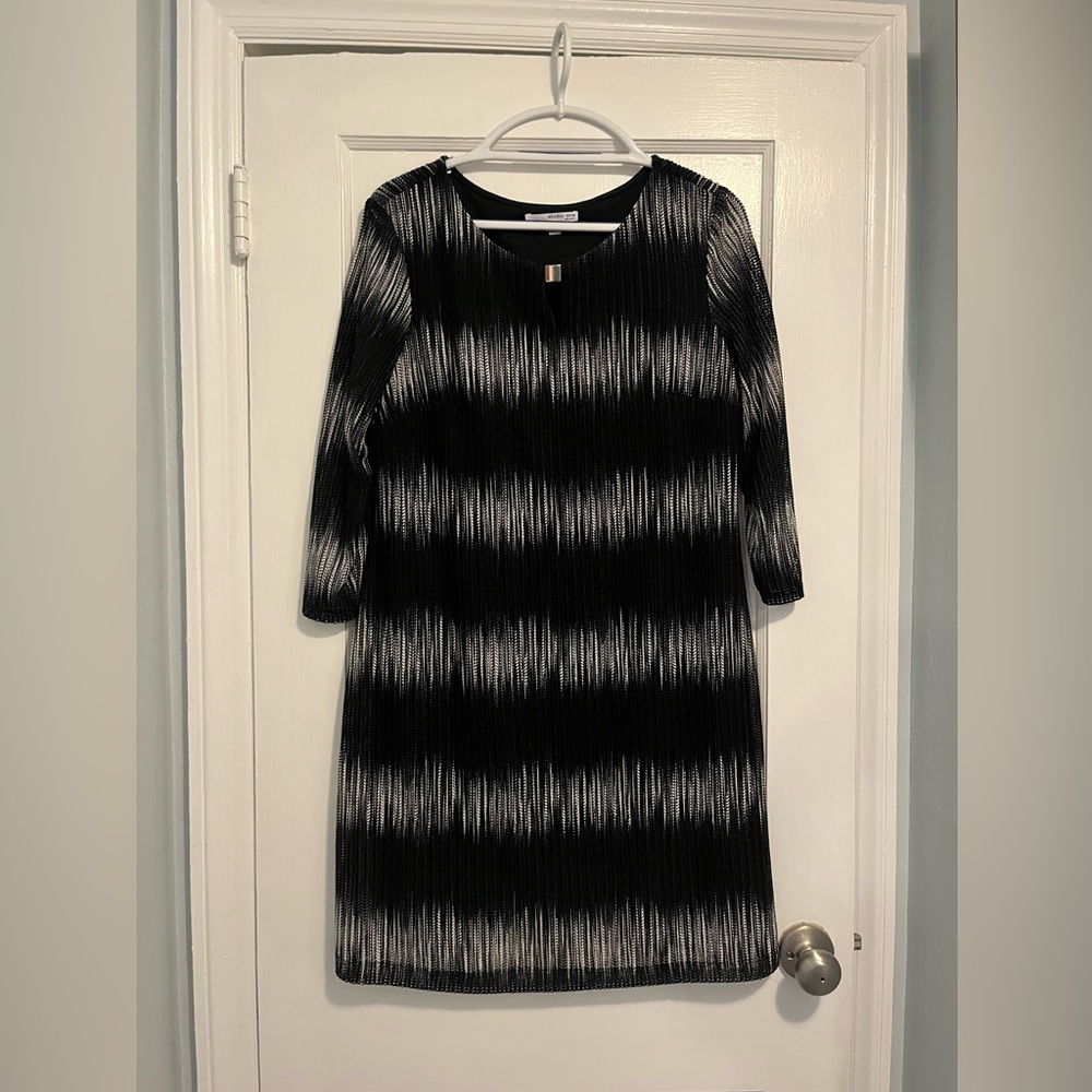 Elegant Black and White Dress